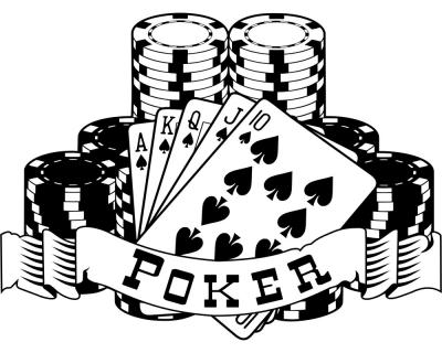 Wandtattoo Poker