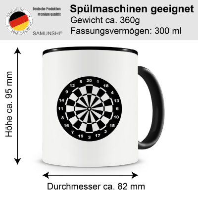 Tasse mit dem Motiv Dartscheibe - Ansicht 2