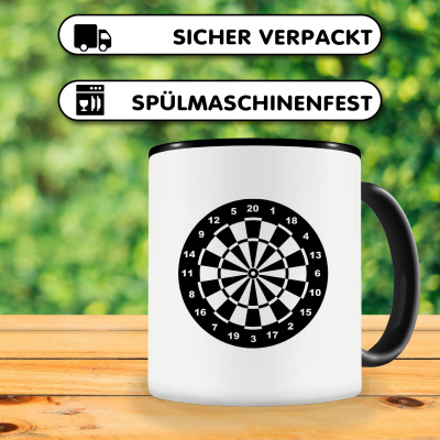 Tasse mit dem Motiv Dartscheibe - Ansicht 4