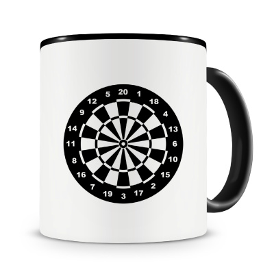 Tasse mit dem Motiv Dartscheibe