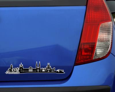 Wiesbaden Skyline Autoaufkleber Aufkleber
