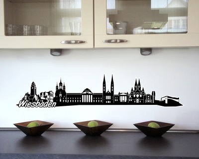 Wiesbaden Skyline Wandtattoo Wandtattoo