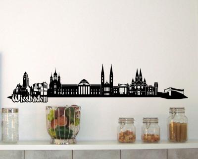 Wandtattoo Wiesbaden Skyline