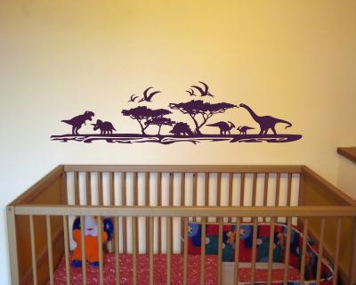 Wandtattoo Dinosaurier Landschaft - Ansicht 2