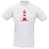 T-Shirt Leuchtturm ”Roter Sand” weiß/rot 4XL Sonderangebot