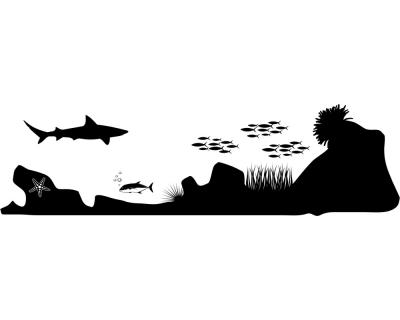 Wandtattoo Unterwasserwelt 'Shark Attack' - Ansicht 1