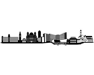 Wandtattoo Augsburg Skyline - Ansicht 1