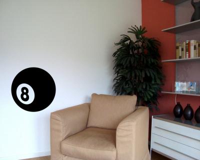 Wandtattoo Billardkugel schwarze 8 - Ansicht 2