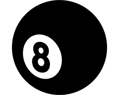 Wandtattoo Billardkugel schwarze 8 - Ansicht 1