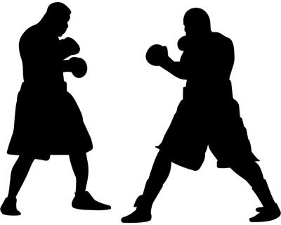 Aufkleber Boxkampf  ”Sugar Ray” vs ”Smokin Joe” Aufkleber