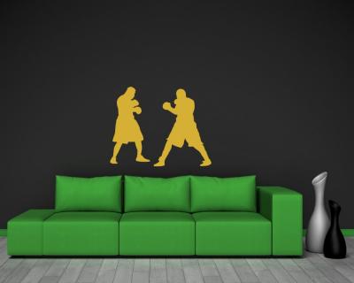 Wandtattoo Boxkampf  'Sugar Ray' vs 'Smokin Joe' - Ansicht 2