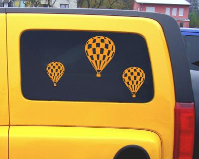 Ballon  Race  3er Aufkleber Set