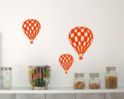Wandtattoo Ballon  Race  3er Set