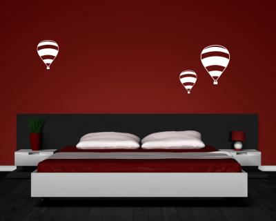 Wandtattoo Ballon  Madame Thible  3er Set