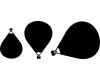 Wandtattoo Ballon ”Rozier” 3er Set Wandtattoo