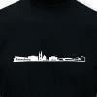 T-Shirt Braunschweig Skyline schwarz/weiß M Sonderangebot