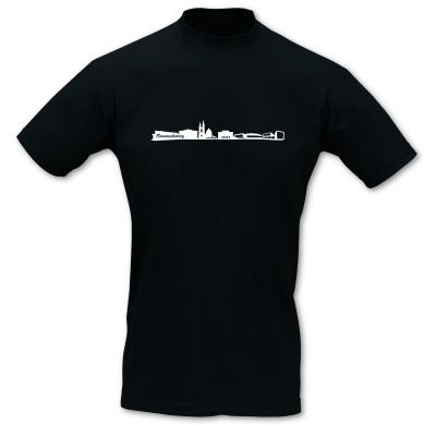 T-Shirt Braunschweig Skyline schwarz/weiß M Sonderangebot