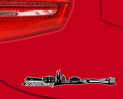 Braunschweig Skyline Autoaufkleber