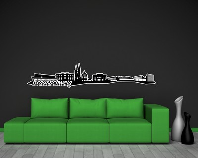 Braunschweig Skyline Wandtattoo