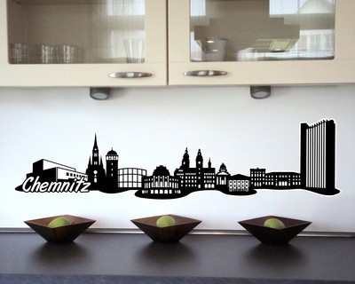 Chemnitz Skyline Wandtattoo