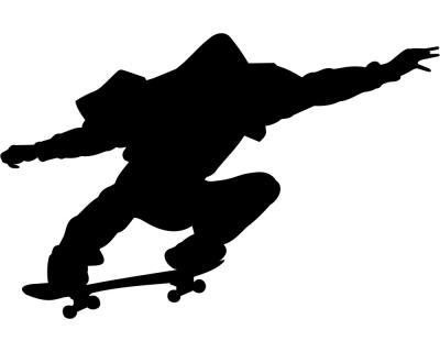 Skater ”Boned Ollie” Aufkleber Aufkleber