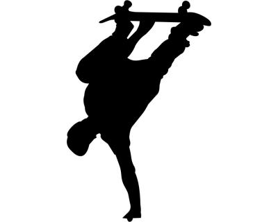 Skateboard 'Handplant' Aufkleber - Ansicht 1