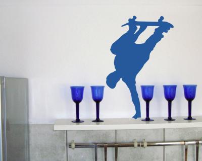 Wandtattoo Skateboard  Handplant 
