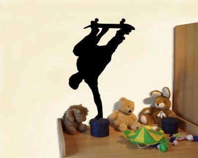 Wandtattoo Skateboard ”Handplant” Wandtattoo