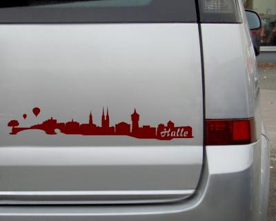 Halle Skyline Aufkleber - Ansicht 3