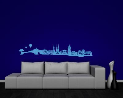 Wandtattoo Halle Skyline - Ansicht 3