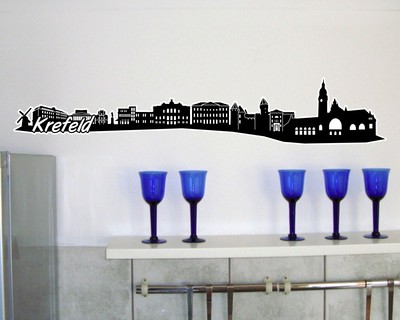 Krefeld Skyline Wandtattoo