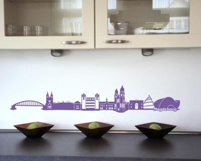 Wandtattoo Magdeburg Skyline