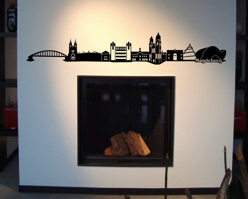 Wandtattoo Magdeburg Skyline Wandaufkleber 25 Farben ...