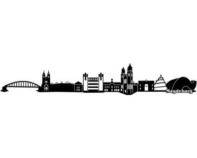 Wandtattoo Magdeburg Skyline