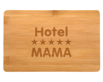 Frühstücksbrettchen mit Hotel Mama Gravur - Ansicht 2