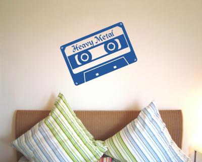 Heavy Metal Wandtattoo Cassette