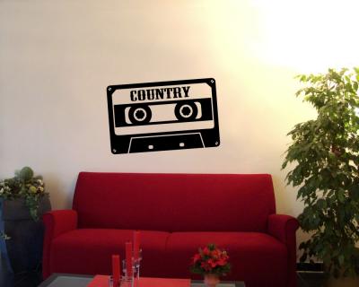  Country  Wandtattoo Cassette