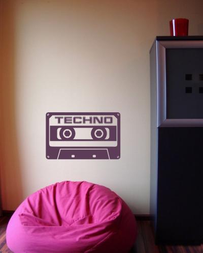 ”Techno” Wandtattoo Cassette Wandtattoo