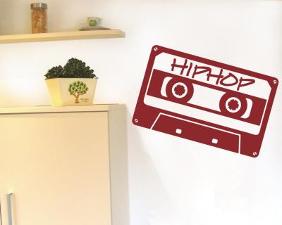  Hip Hop  Wandtattoo Cassette