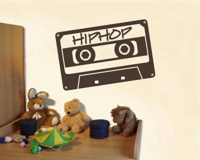 ”Hip Hop” Wandtattoo Cassette Wandtattoo