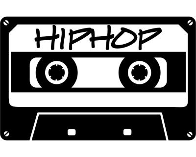 'Hip Hop' Wandtattoo Cassette