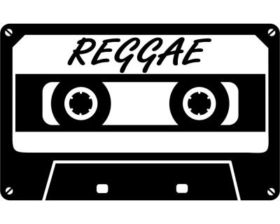 'Reggae' Wandtattoo Cassette