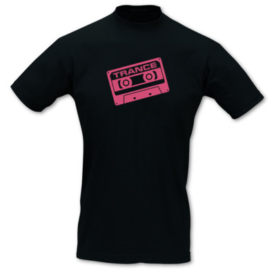 T-Shirt Cassette 'Trance' schwarz/fuchsia XL