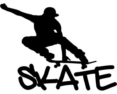 Wandtattoo Skate Skateboard
