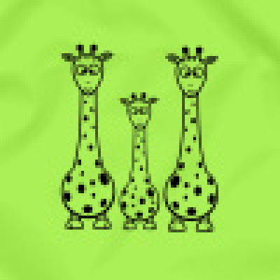 Turnbeutel Giraffenfamilie - Ansicht 2