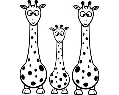 Wandtattoo Giraffen Set