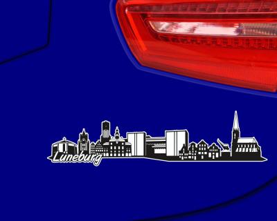 Lneburg Skyline Autoaufkleber - Ansicht 3