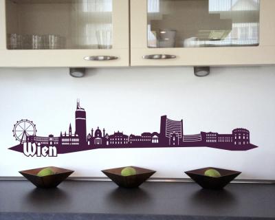 Wandtattoo Wien Skyline - Ansicht 2