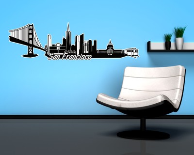 San Francisco Skyline Wandtattoo