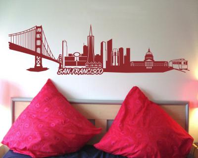 Wandtattoo San Francisco Skyline Wandtattoo